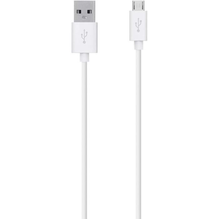BELKIN F2CU012bt2M-WHT Câble USB vers Micro USB