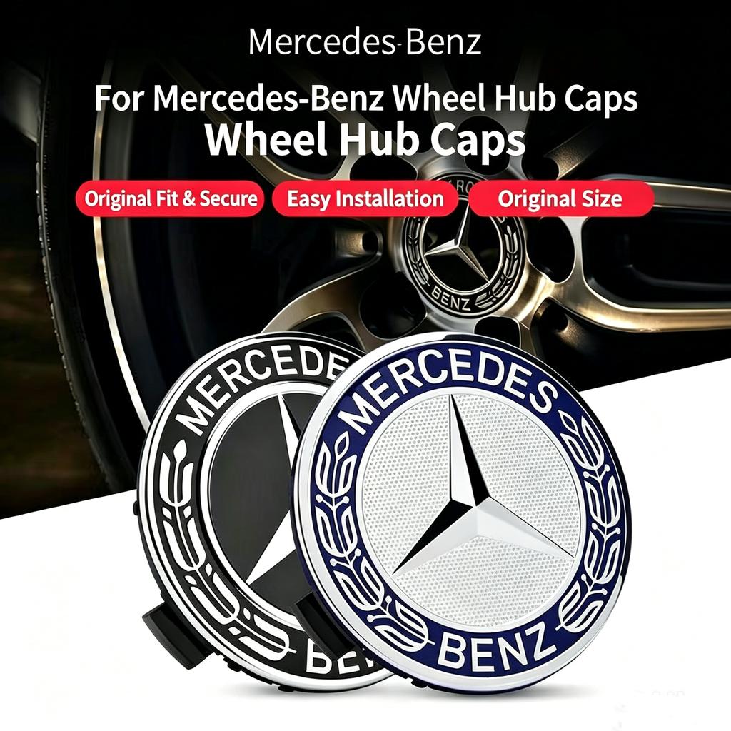 New for Mercedes Benz W203 W204 C200L GLC GLK CLA 75mm 4PCS Car Wheel Center Hub Caps Cover SLDLGG-WLP28 Interior Mouldings CM1