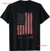 Retro American Flag Motor Boating for Boater T Shirt Vintage Washed Casual Fashion Streetwear Homme Graphic Versatile Soft