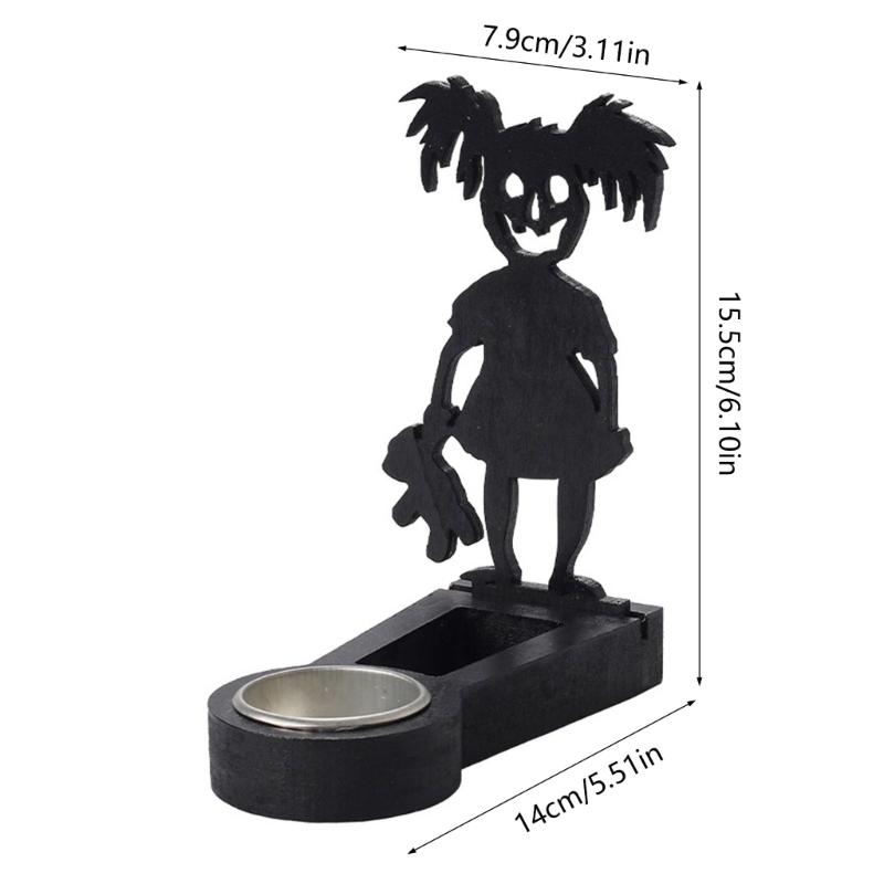 Funny Shadows Stand Wrought Iron Halloween Table Candlestick Decoration Home Ornament Candlelights Dinner Candle Holder