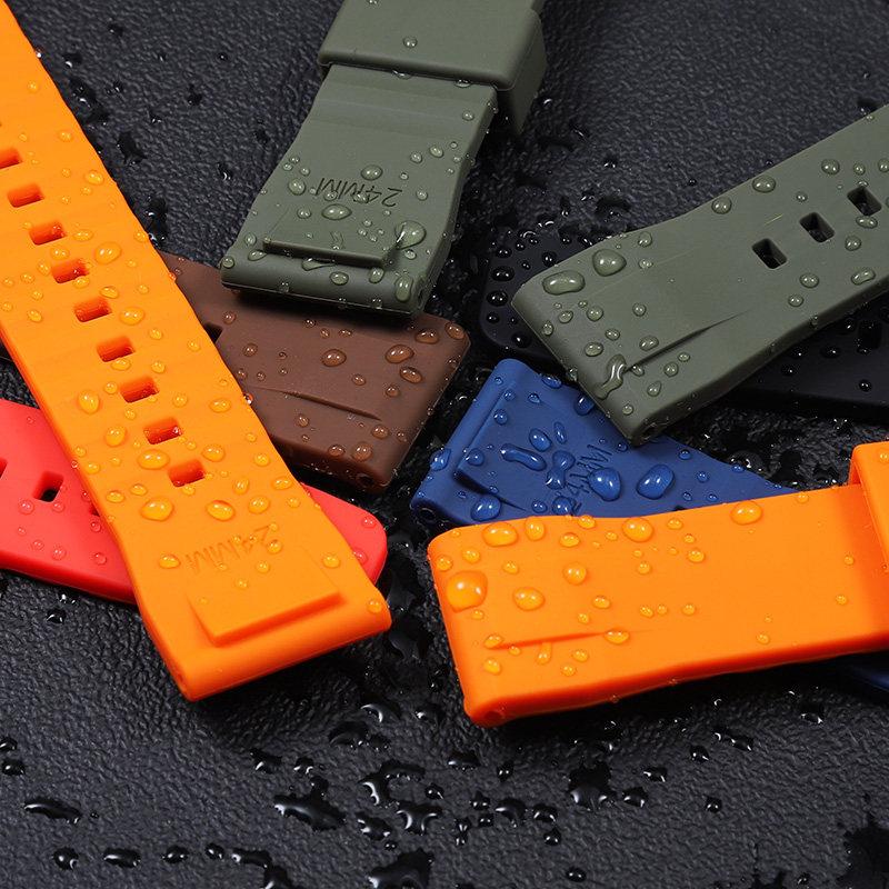 For Casio PROTREK series mountaineering watch PRG-600 PRG-650Y PRW-6600 GA2200 sports silicone strap men's tape watch chain 24mm