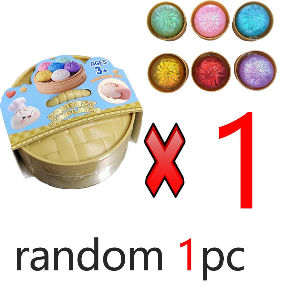 Сквиши-пельмешек с блестками Сквиши-пельмешек с блестками в коробке Сенсорный сквиши-пельмешек Игрушка-антистресс