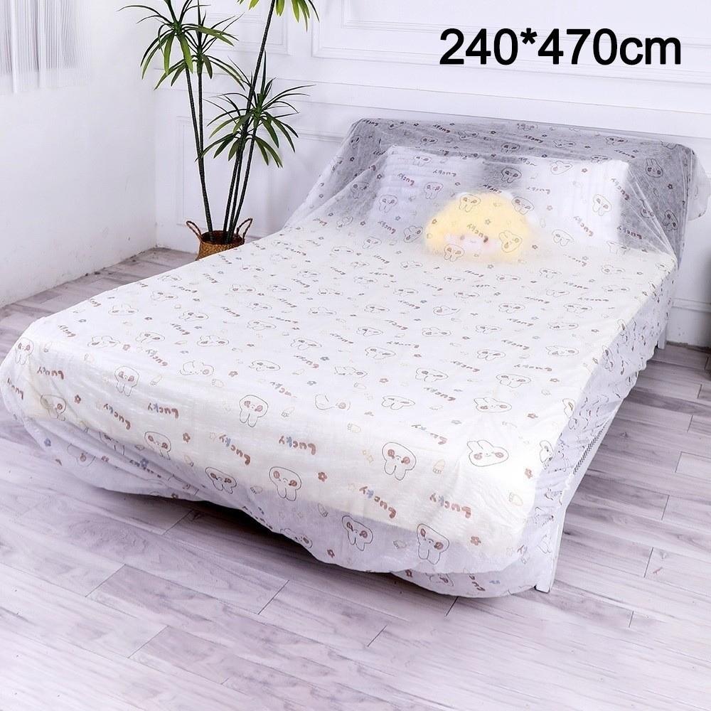 

Waterproof Disposable Dust Covers Drawstring Dust Film New Furniture Dust Cover Home Renovation Printing-240*470cm
