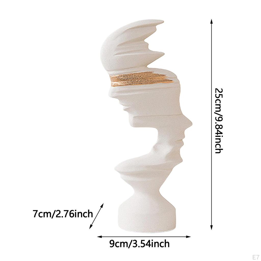 Figurka Ludzkiej Twarzy Dzieło Sztuki na Biurko i do Wnętrz