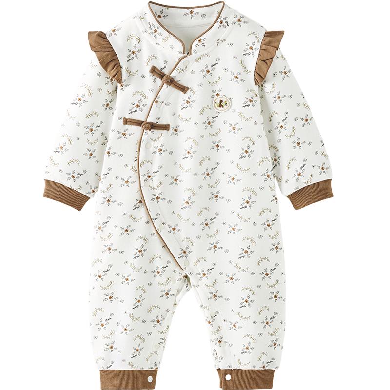 

Tongtai Baby Girl Floral New Chinese Style Romper 90cm