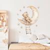 Cute Bear Moon Star Wall Sticker Self Adhesive Removable Kids Room Nursery Bedroom Decor