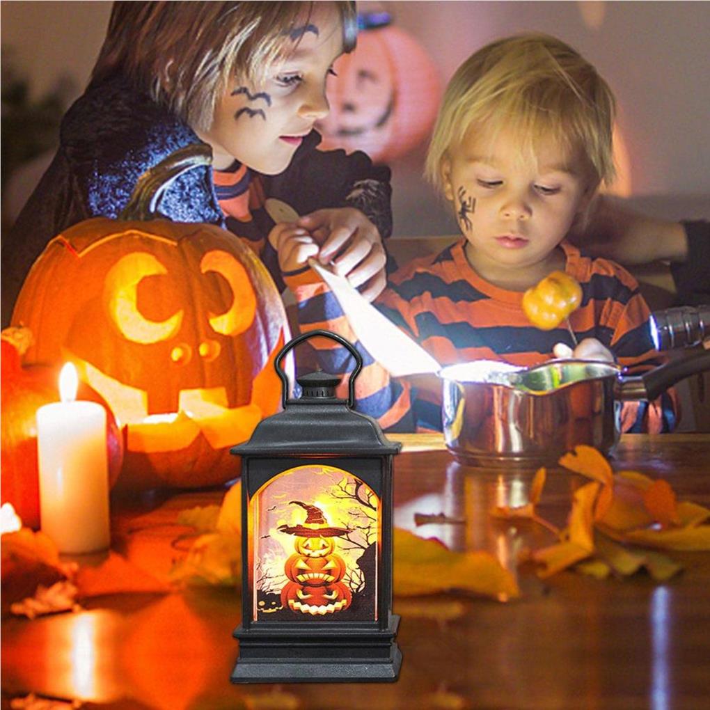Candle Light Pumpkin Lamp Halloween Lantern Hanging Lanters Multipurpose Party Decoration Wall Pendent Desk Ornament Exquisite