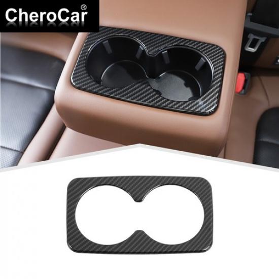 Rear Armrest Cup Holder Panel Trim Cover for Bronco Sport -25 Carbon Fiber