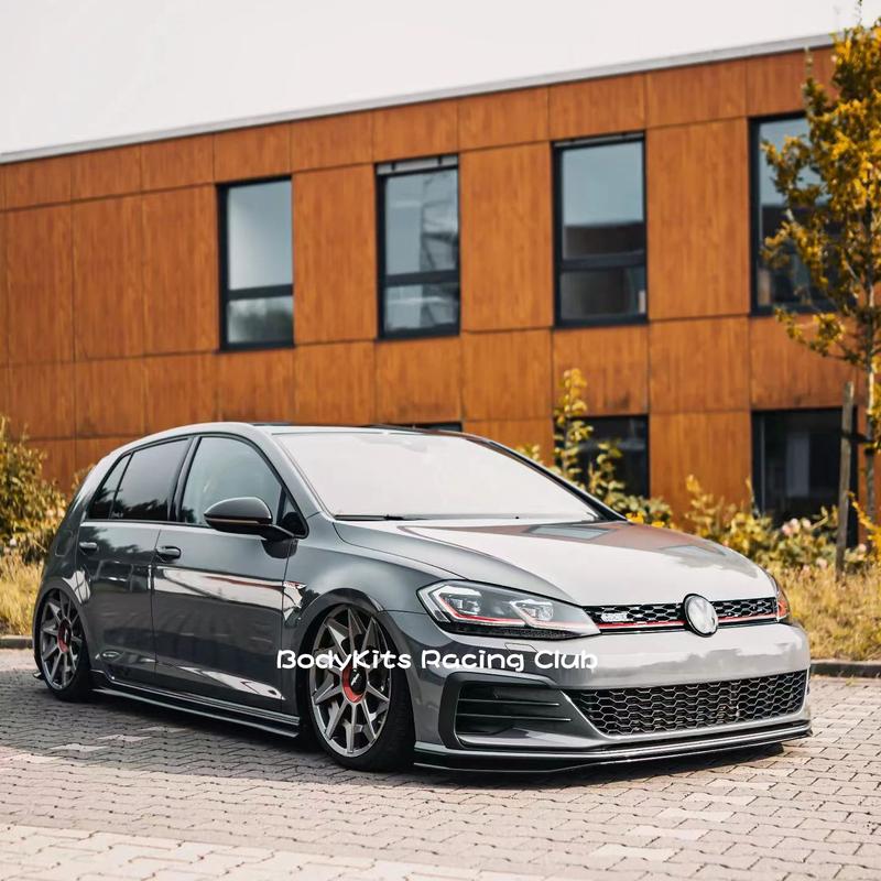 Gloss Black TCR Front Bumper Splitter Lip Kits For Volkswagen Golf MK7.5 GTI 2017-2020