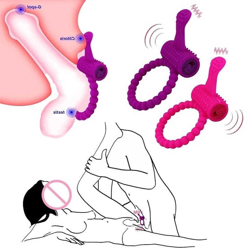 Sex Toys Vibrating Cock Ring Strong Penis Erect Male Masturbation Tools Penis Ring Clitoral Stimulator Erotic Accessories