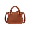 Chloe Marcie Solid Color Adjustable Detachable Shoulder Strap Grain Calfskin Mini Crossbody Handbag Women Handbags Brown CHC23-SS595I31-25M
