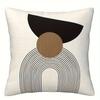 Modern Minimalist Home Decoration Pillow Cover Geometric Round Line Pattern Design Living Room Sofa Chair Cushion Cover