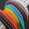 2000/500x Cable Wire Marker 0 To 9 for Cable Size Waterproof Insulation Colorful Number Tube Label Markers Marking Label Sleeves