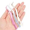 1Pc Eyelash Tweezers Comb Stainless Steel False Eyelash Aids Lash Tweezers Curler Lashes Extension Supplies Beauty Makeup Tools