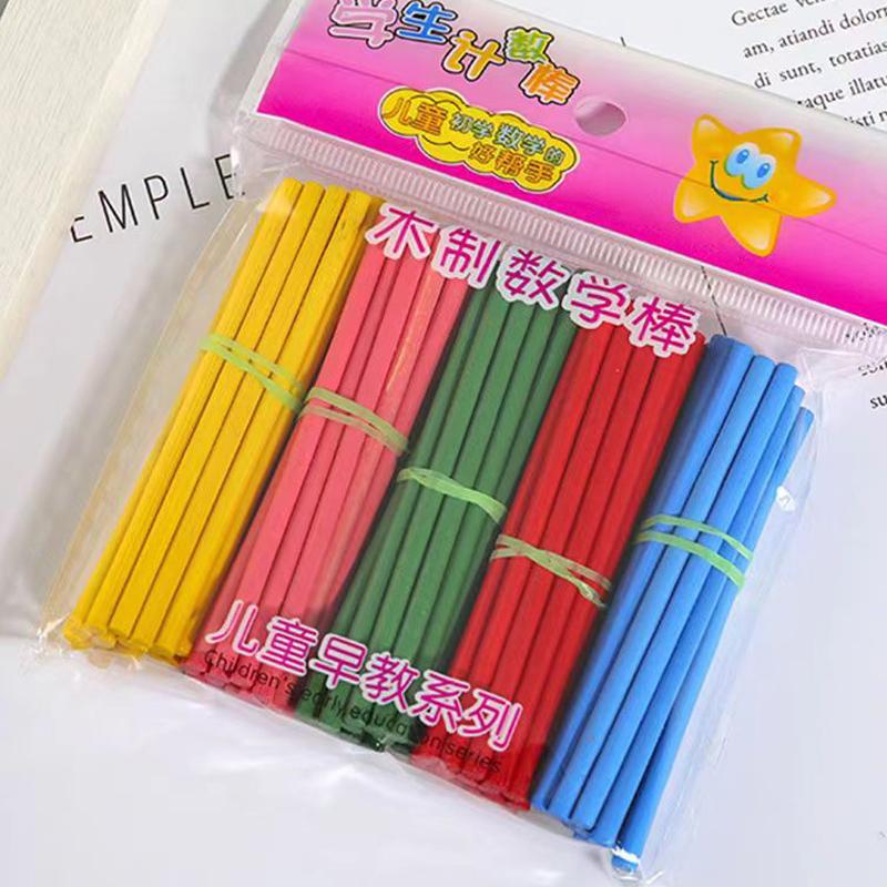 300PCS Wood Counting Sticks For Kids Math Montessori Education Classroom Supplies Teaching Preschool Kindergarten Gifts