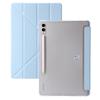For Samsung Galaxy Tab S10+ Case PU Leather Origami Stand Clear Tablet Cover