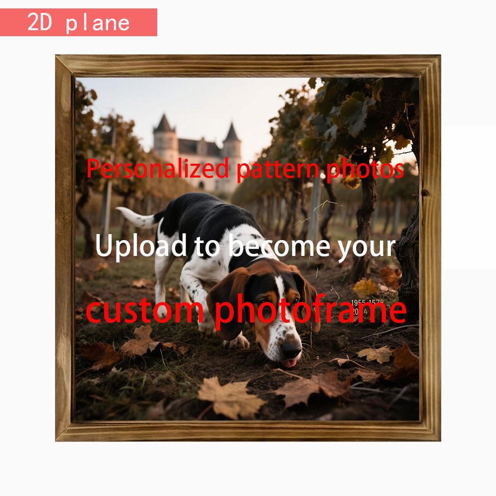 

1Pc Wooden Personalized Custom Pattern Wooden Frame Decoration - Custom Photo Commemorative Painting to Pay Tribute to Th