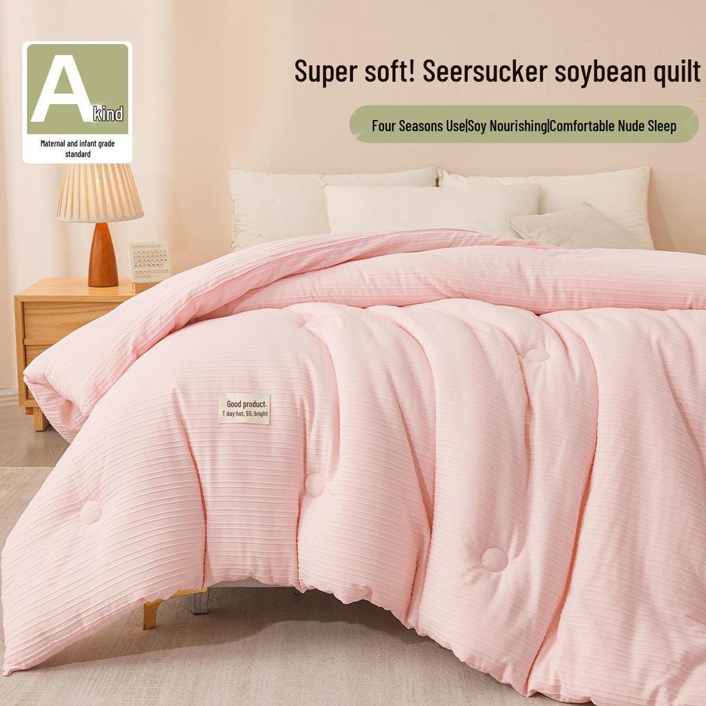 Class A Antibacterial Soybean Fiber Quilt: Thick, Warm, and All-Season Quilt.