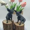 Modern Fekete Kutyaszobor 3D Nyomtatott Csivava Figurina, Szobor, Műanyag Asztali Kisállat Dísztárgy Kölyök Szobor Asztali Dekorációhoz, Ajándék Szeretőknek Stabil