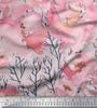 Soimoi Japan Crepe Satin Fabric Peony Watercolor Printed Craft Fabric by the metre 42 Inch