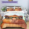 3pcs Glasses Capybara Print Duvet Cover Set -Includes 1 Duvet Cover and 2 Pillowcases, No Quilt Core, All-Season Home Decor  yy251111201