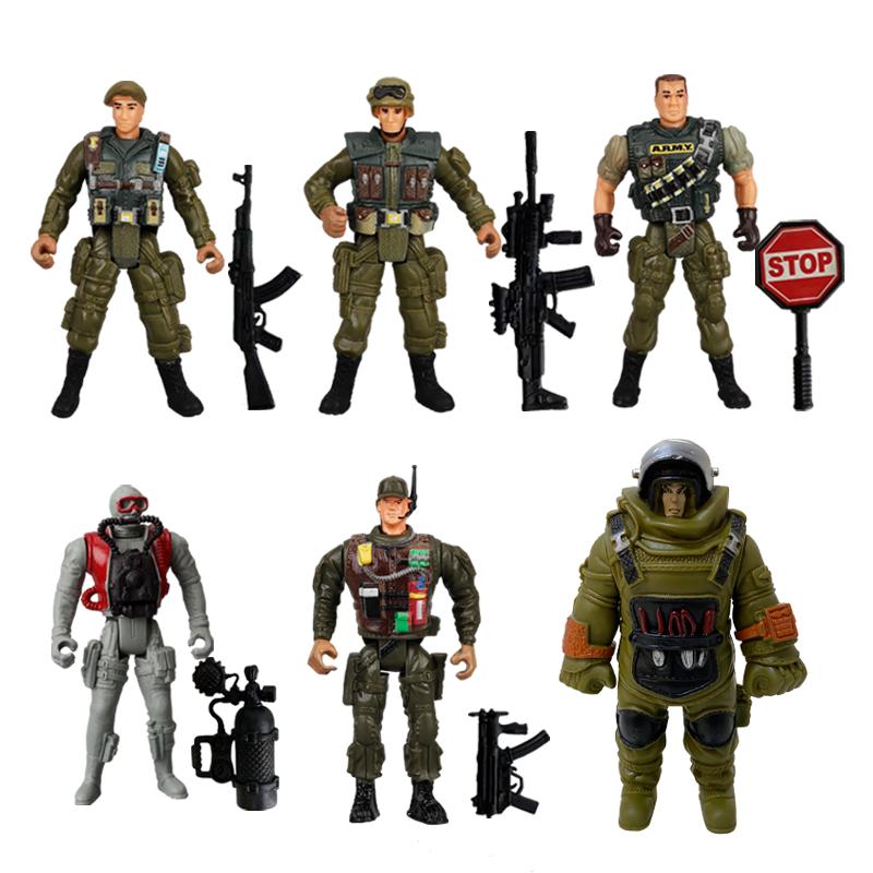 4inch Army Men Special Forces Soldiers Fireman Action Figures Playset Military Modle Toys For Kid Boy Christmas Lovely Gifts