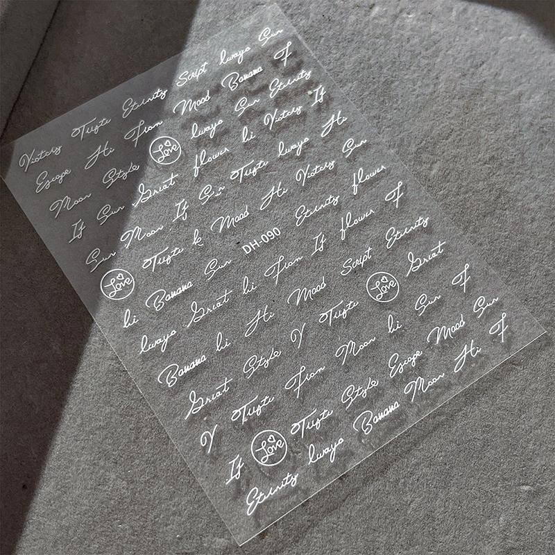 

1 шт. Буквенные наклейки для ногтей 3D самоклеящиеся наклейки Маникюрные наклейки Наклейка для ногтей Украшение для ногтей Принадлежности Аксессуары