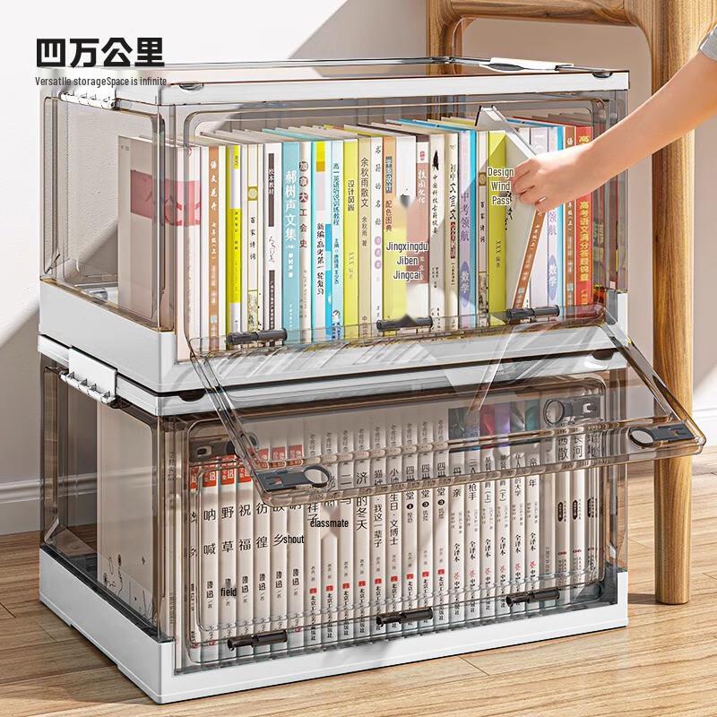 Foldable Transparent Storage Box for Books