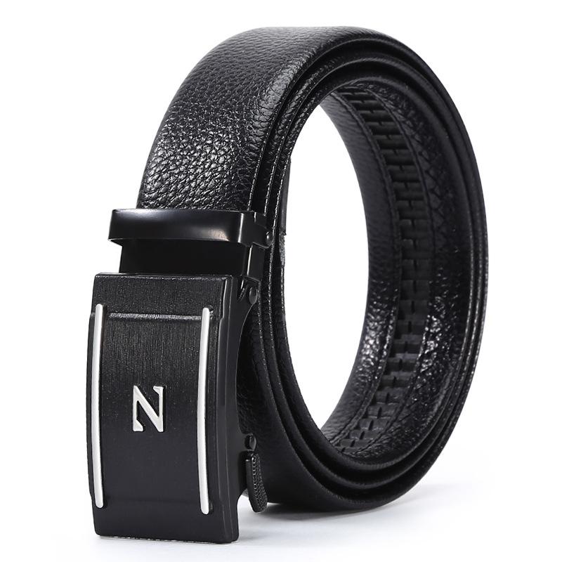 Leopard Automatic Button Head Men'S Dress Belt Men'S Green Business Casual Pants Belt