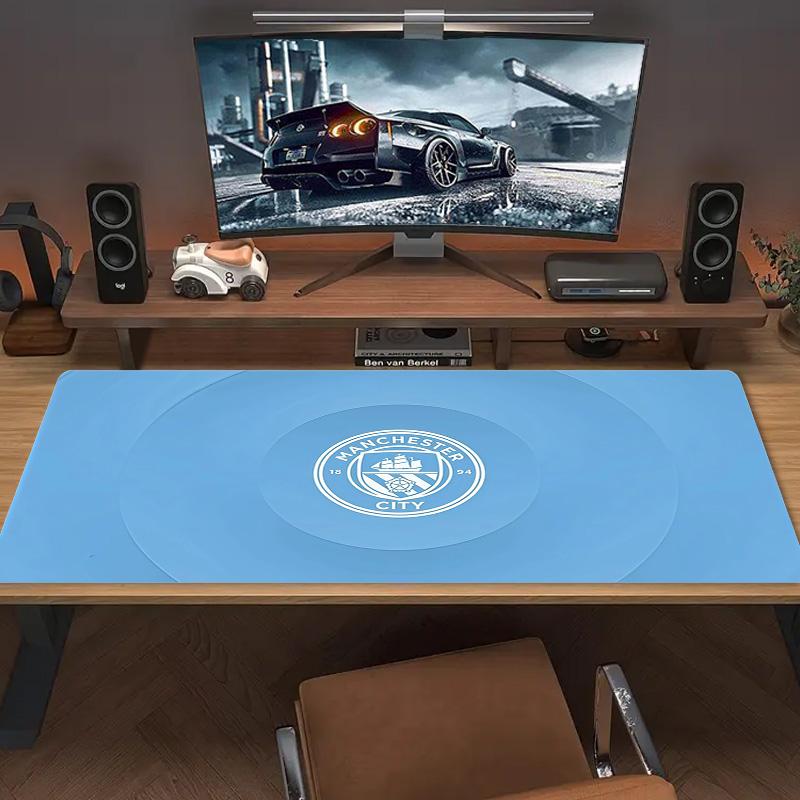 Manchester City Football Club Print Cushion Non-slip Laptop Tablet Big Mousepad XXL Mat Mini PC Playmat With Lock edge