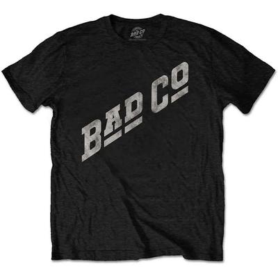 T-shirt Unisex Bad Company: Logo Inclinato (Nero) (XX-Large)