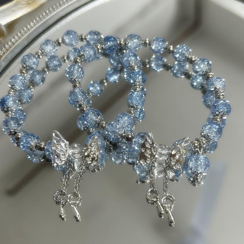 Exploding butterfly beaded bracelet women's ins niche design sense sweet sister bracelet super fairy student jewelry