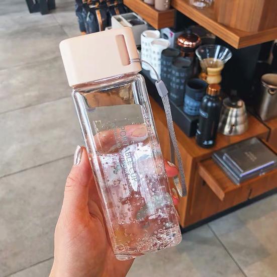 

Yousheng Outdoor Travel 300 мл Прозрачная пластиковая квадратная герметичная бутылка для воды для сока