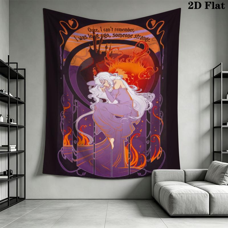 The Last Unicorn Wall Tapestry Aesthetic Wall Hanging Printed Fabric Blanket Decorative Tapestries for Bedroom Living Room Home Decor