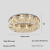 Luxury LED Crystal Ceiling Light: Round & Rectangular Dimmable Pendant for Living Room, Dining Room, Bedroom, Hall.