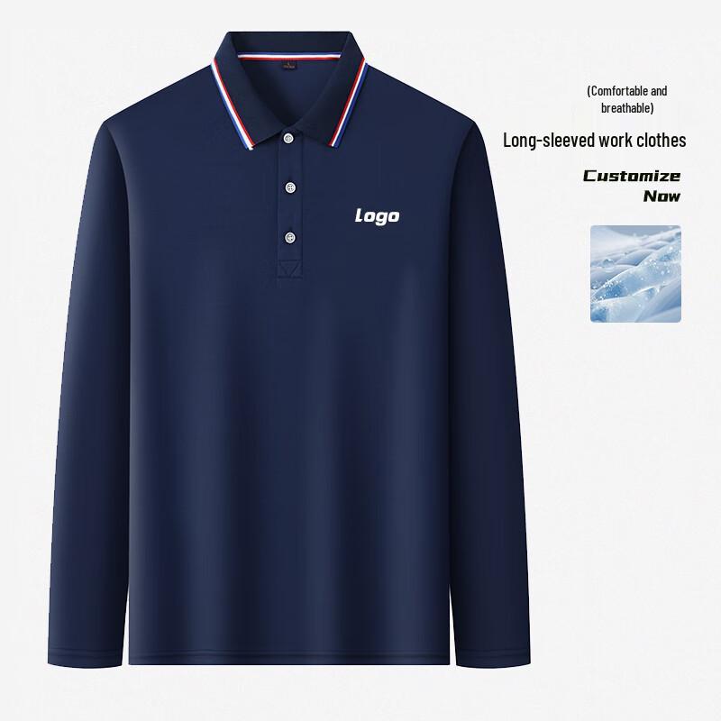 Unisex Fall/Winter Long-Sleeve Polo Shirt