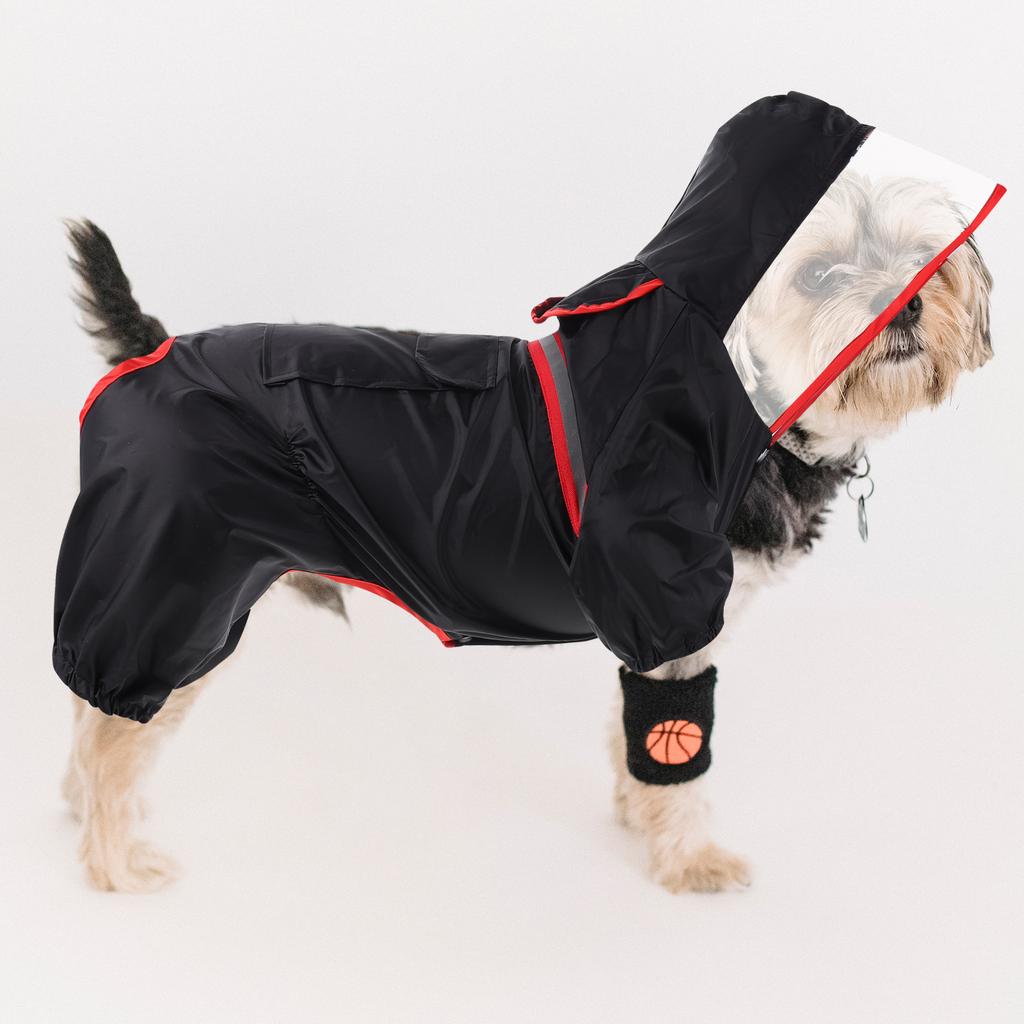 Pet Reflective Raincoat Dog Waterproof Coats Polyester Puppy Fleece Jacket Costume Comfortable Lightweight Outdoor