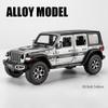 1:22 Jeep Wrangler Off Road SUV Alloy Metal Diecast Model Car Simulation Children Collectibles Ornaments Holiday Present Kid Toy ALM1