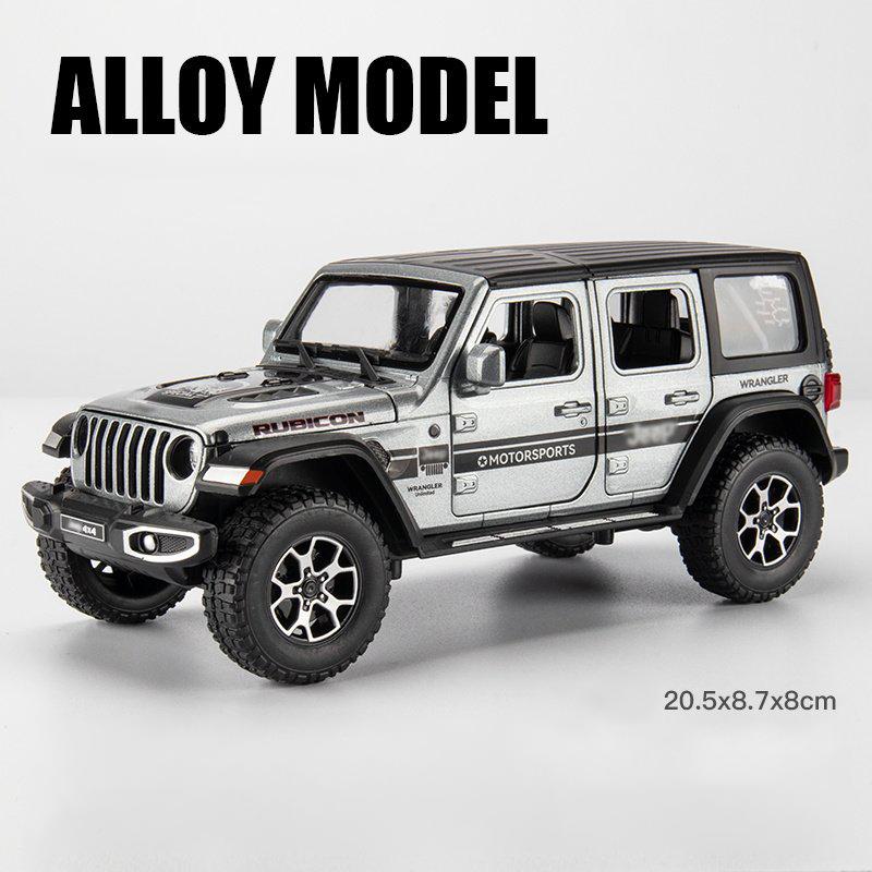 1:22 Jeep Wrangler Off Road SUV Alloy Metal Diecast Model Car Simulation Children Collectibles Ornaments Holiday Present Kid Toy ALM1