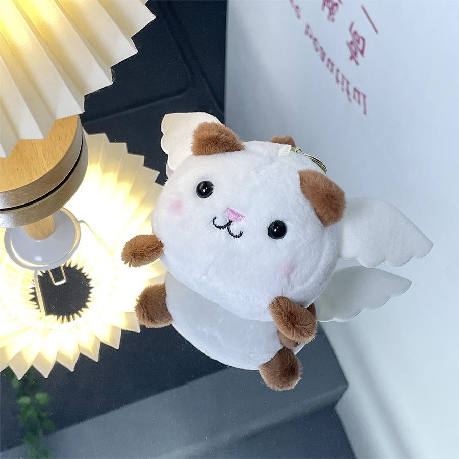 Niedliches Seil Schwanzwedeln Niedliches Haustier Tier Plüschpuppe Kreative Flügel Engel Fliegendes Schwein Puppe Geschenk