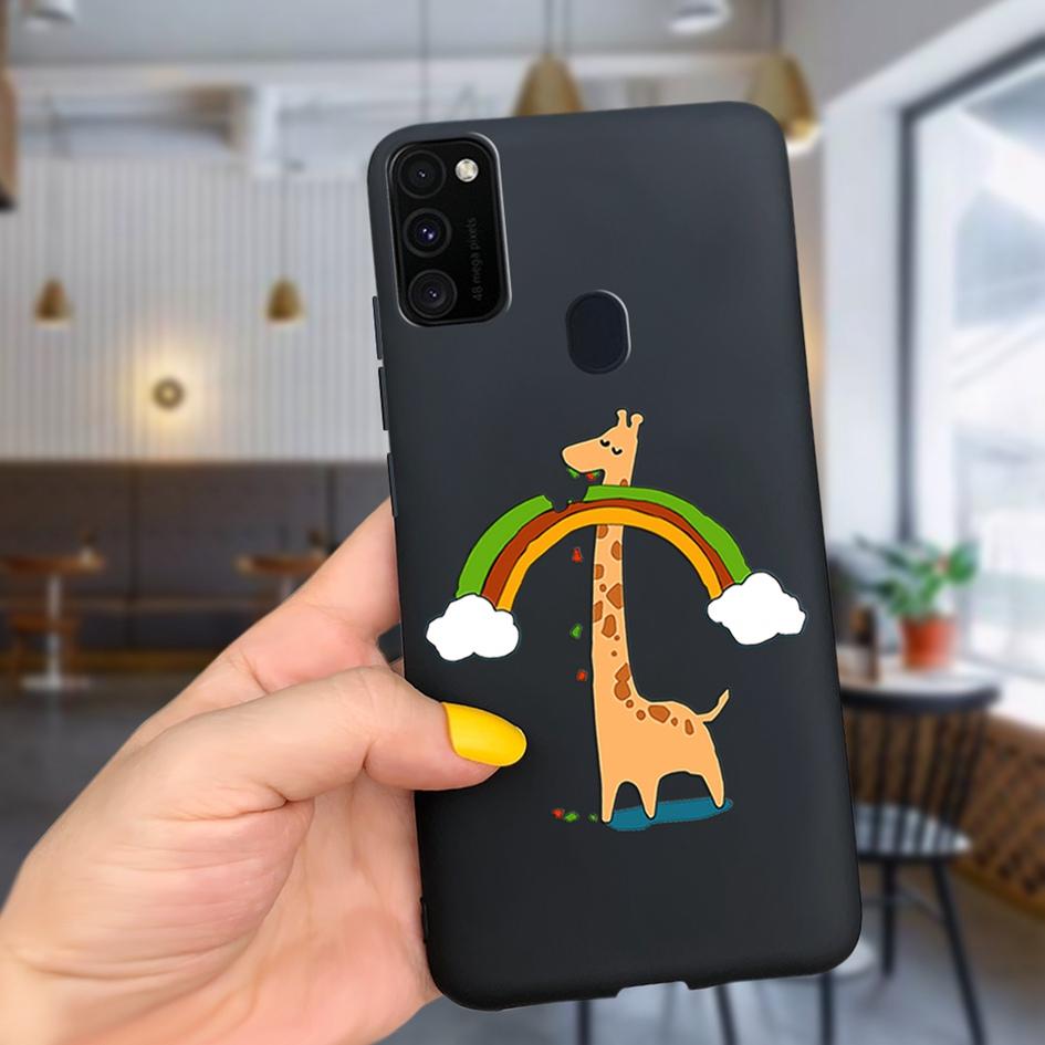Pro Samsung M21 Pouzdro 6,4 palce Měkký Silikonový Kryt s Srdcem TPU Pro Samsung Galaxy M21 M 21 SM-M215F M215 Zadní Kryt Telefonu Funda