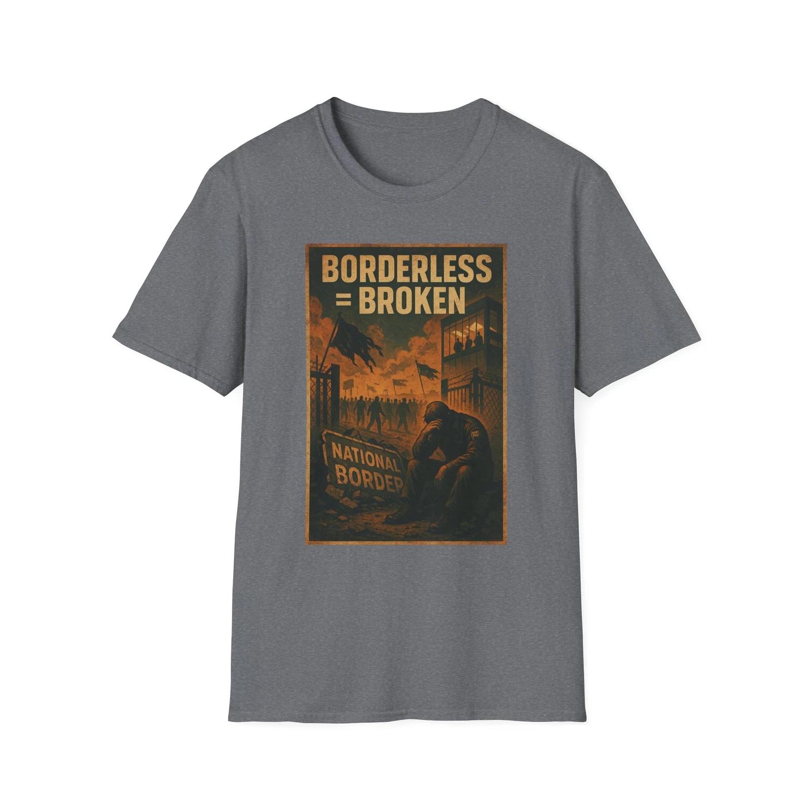 

Borderless Broken, New World Order, Sovereignty, Anti-Marxism, Political Shirt S