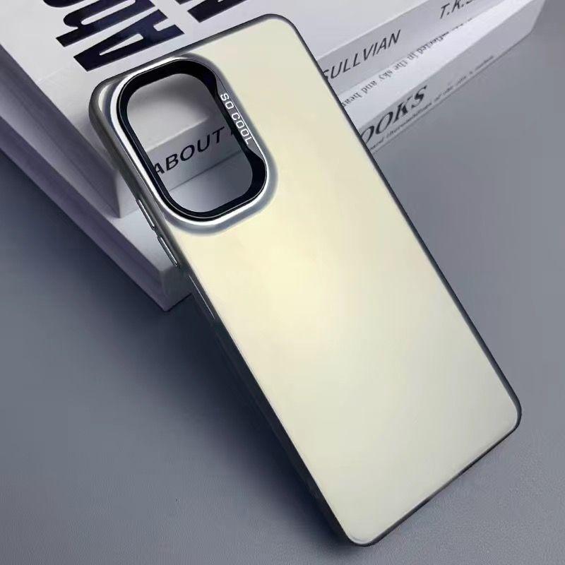 Matte Gradient Phone Case with Color-Block Lens Frame for Infinix HOT 60 5G 60i Pro Pro+ 50 4G 50i 40 40i 30i NFC 30 Play 20s 20 PLAY 12i 12