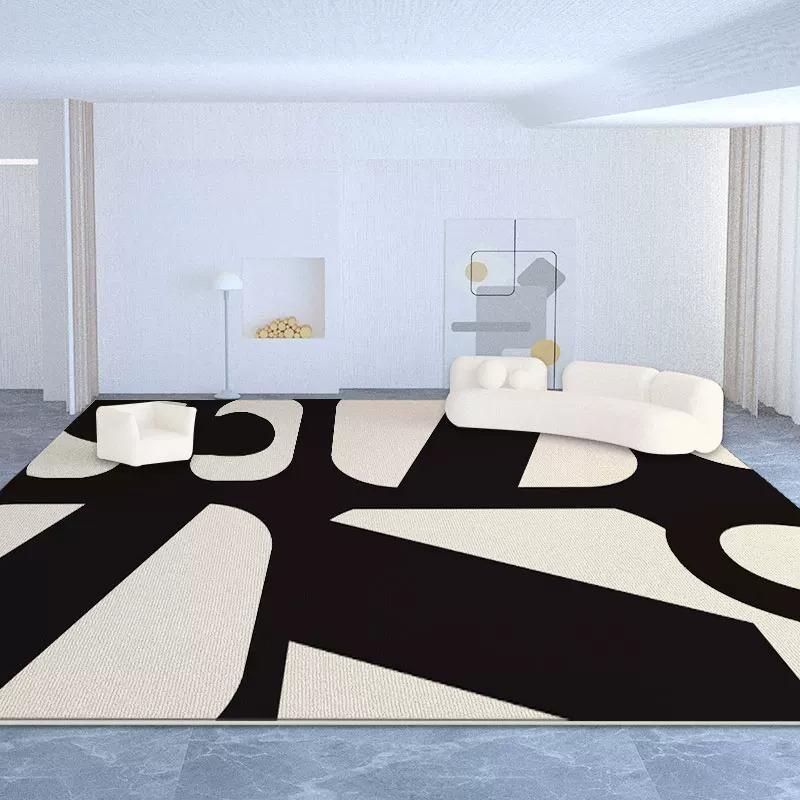 Abstract Living Room Rugs Large Area Floor Mat Short Plush Light Luxury Home Decoration Carpet Bedroom Rug Alfombra Salón Grande