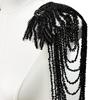 Pair Of Glittering Sequins And Beads Fringe Trim For Shoulder Embellishment Comfortable Wear In Event Craft Decoration