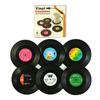 2/4/6/12pcs Retro Vinyl Record Cup Coaster Anti-slip Coffee Coasters Heat Resistant Music Drink Mug Mat Table Placemat Decor