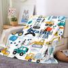 Custom Name excavator Theme Printed Blanket - Perfect for Couch, Bed, Travel & Outdoor Use | Machine Washable, Cozy & Durable.