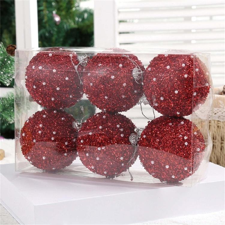 1 Scatola 6 Pezzi Pallina di Natale Ornamento per Albero di Natale Casa Pendente Natalizio da Appendere