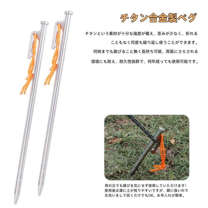 Boundless Voyage Titanium Peg Solid Stake - 35cm (6-pack) Titanium Color (Wide Head)