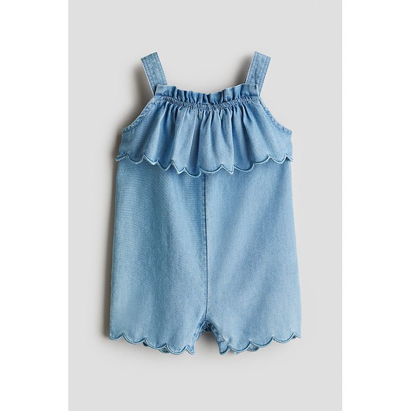 

Детская одежда HM Одежда для малышей Девочка 2025 Лето Новое поступление Комбинезон с волнистым краем 1286126